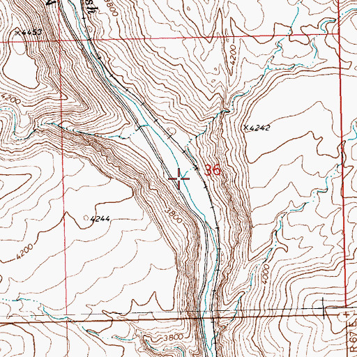 Topographic Map of Robbers Roost Ranch, NV