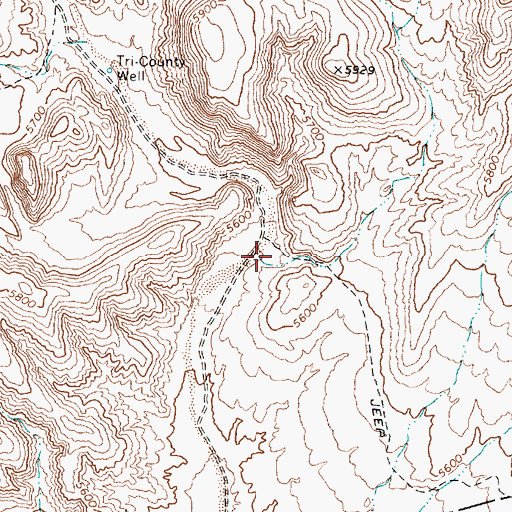 Topographic Map of Negro Wells, NV