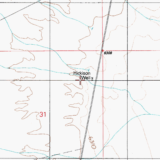 Topographic Map of Hickison Well, NV