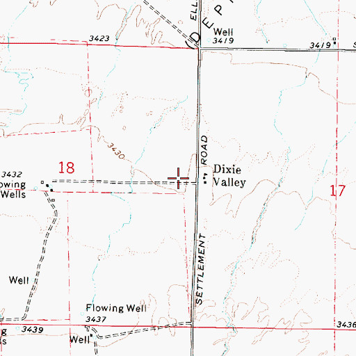 Topographic Map of Turley Ranch, NV