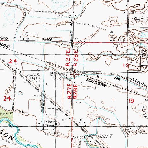 Topographic Map of Mirage (historical), NV