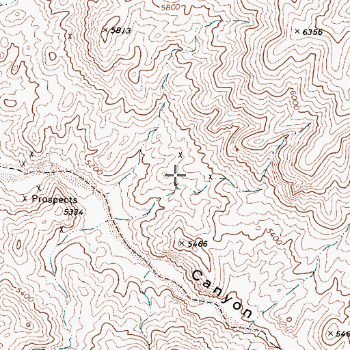 Topographic Map of Nevada Crown Mine, NV