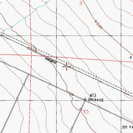 Topographic Map of Dover Siding (historical), NV