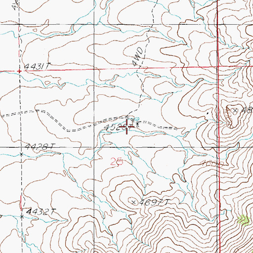 Topographic Map of New Windmill, AZ