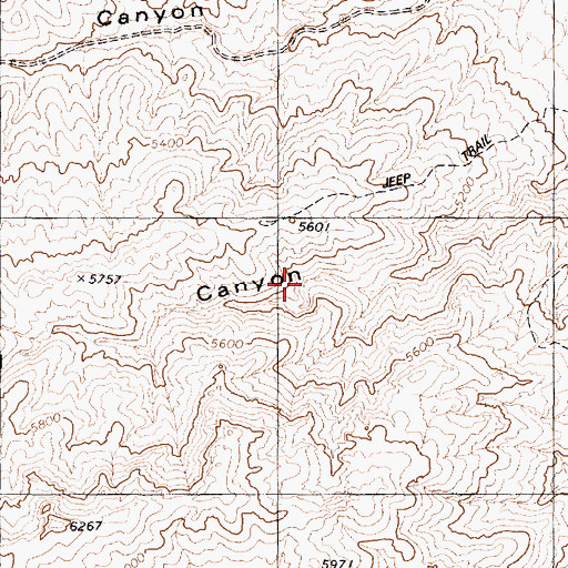 Topographic Map of Lucky Boy Spring, NV