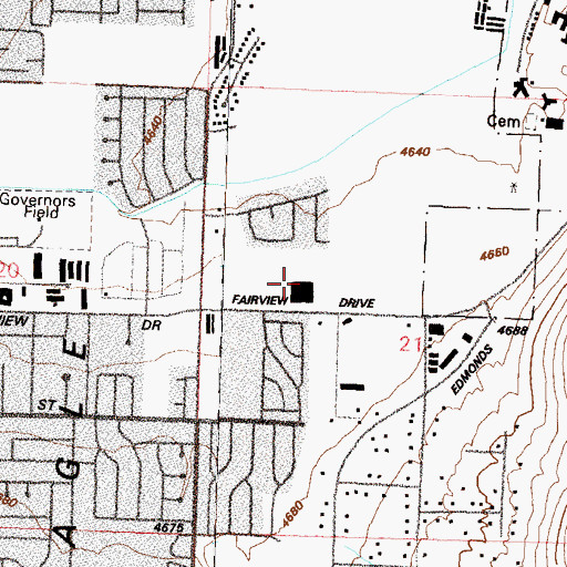 Topographic Map of Carson City, NV