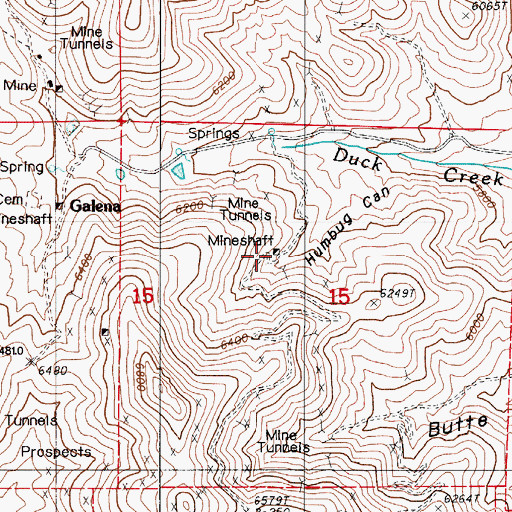 Topographic Map of Bryan Mine, NV