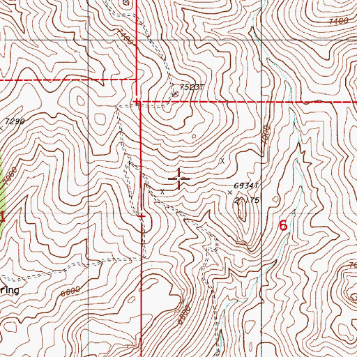 Topographic Map of Telluride Mine, NV