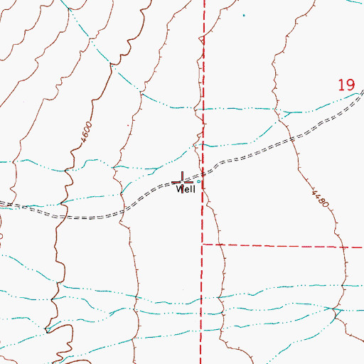 Topographic Map of Baker Well, NV