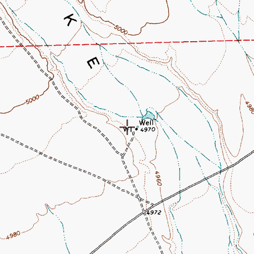 Topographic Map of A P W Well, NV
