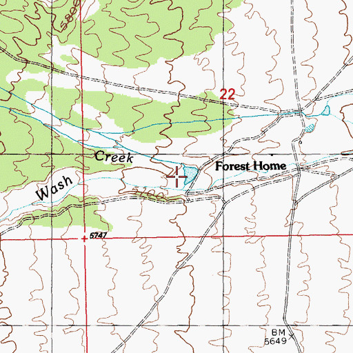 Topographic Map of Forest Home Reservoir Number 4, NV