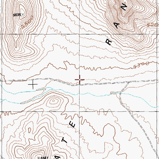 Topographic Map of Moon River Gap, NV