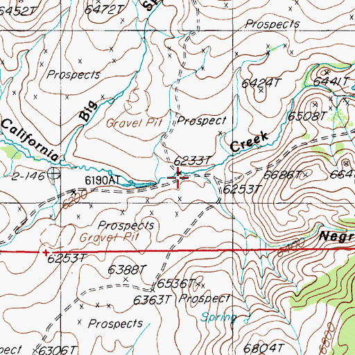Topographic Map of Negro George Creek, NV
