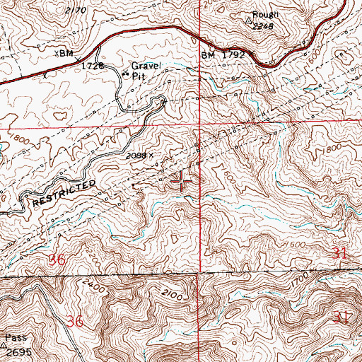 Topographic Map of McClanahan Mining District, NV