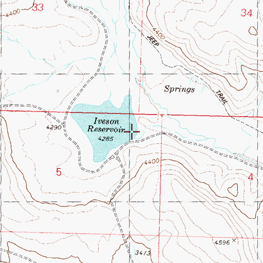 Topographic Map of Negro Creek Dam, NV