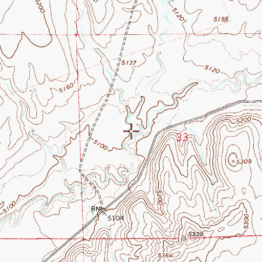 Topographic Map of North Antelope Creek, NV