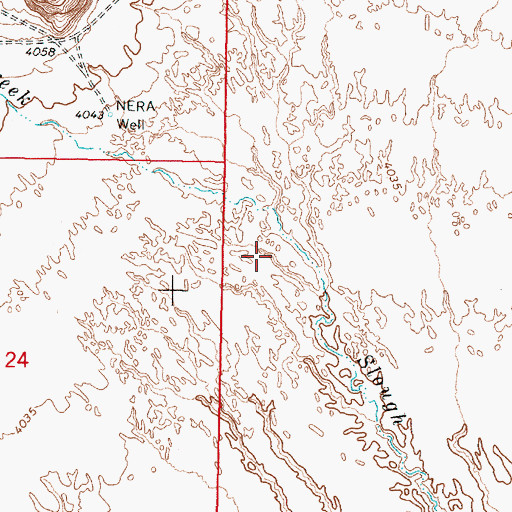 Topographic Map of NERA Well, NV