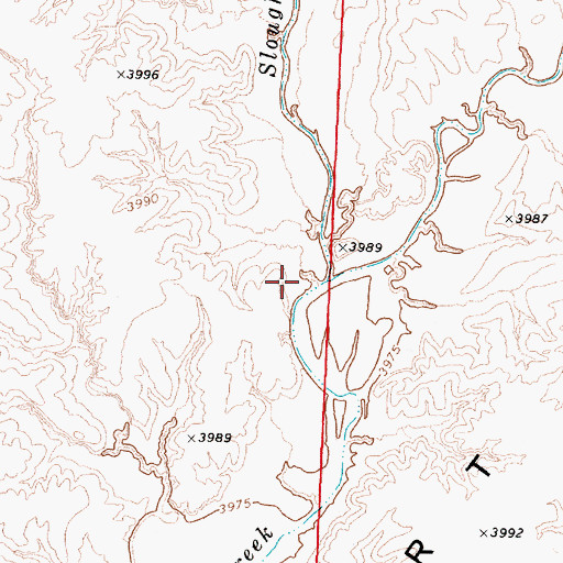 Topographic Map of Sentinel Creek, NV
