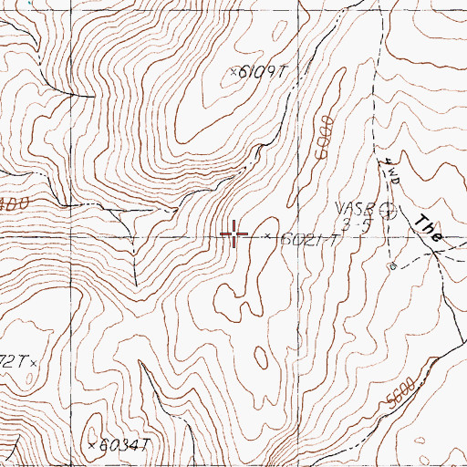 Topographic Map of The Mesa, NV