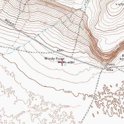 Topographic Map of Windy Point Well, NV