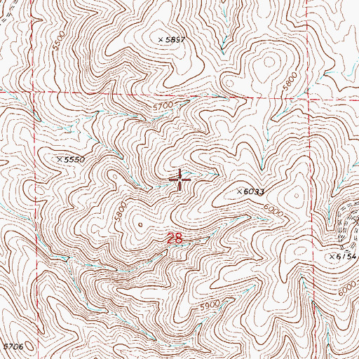 Topographic Map of Bootstrap Mining District, NV