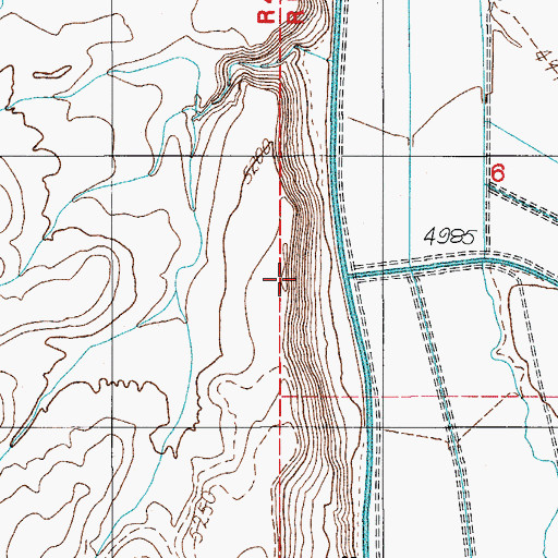 Topographic Map of Bull Run, NV