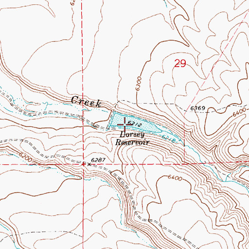 Topographic Map of Dorsey Reservoir, NV