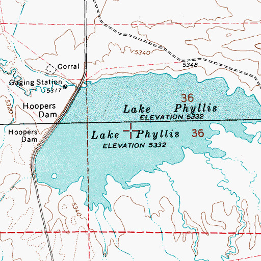 Topographic Map of Lake Phyllis, NV