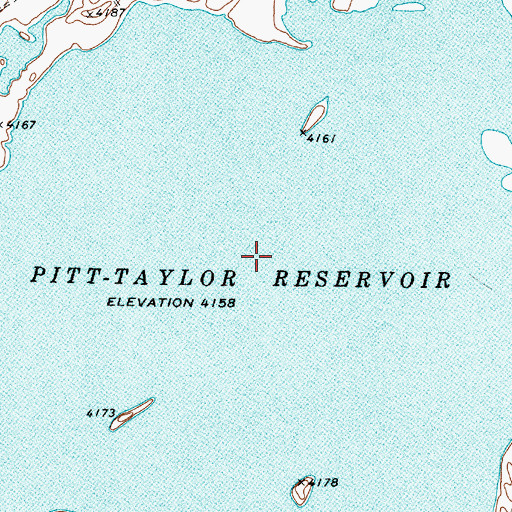 Topographic Map of Upper Pitt-Taylor Reservoir, NV