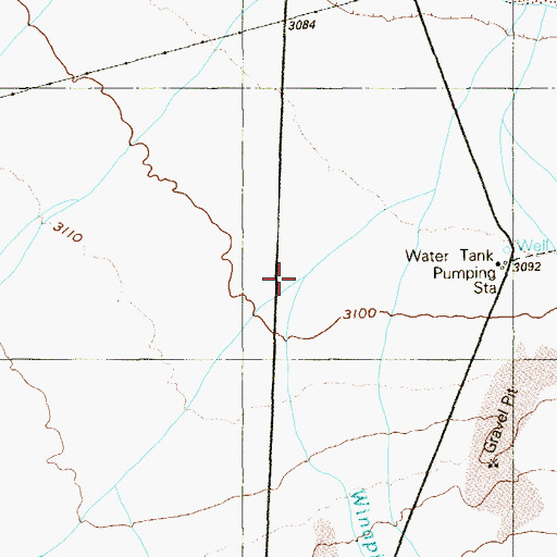 Topographic Map of Winapi Wash, NV