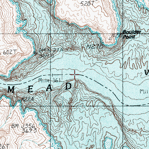 Topographic Map of Boulder Rapids (historical), NV