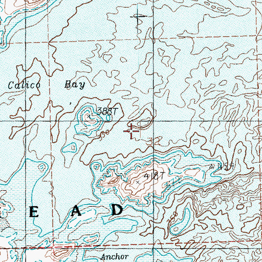Topographic Map of Calico Salt Mine (historical), NV