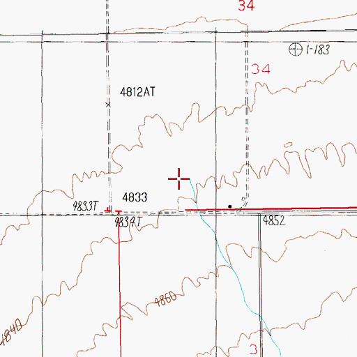 Topographic Map of Big Creek, NV