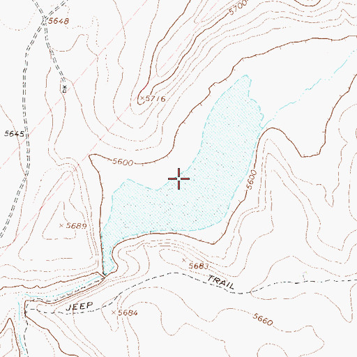Topographic Map of Captain Johnson Reservoir, NV