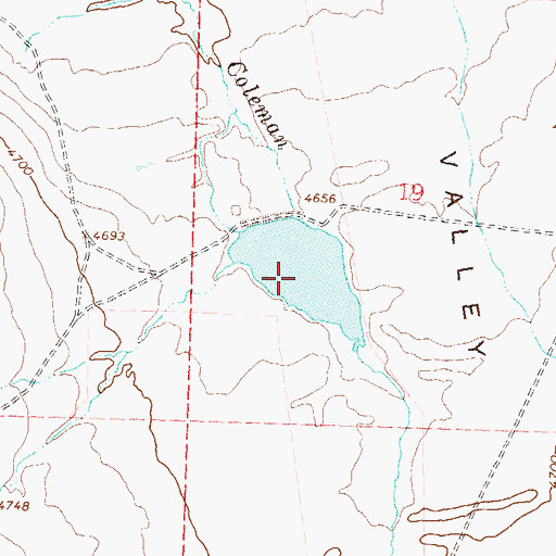 Topographic Map of Coleman Reservoir, NV