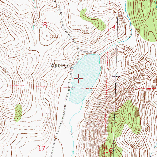Topographic Map of Little Valley Reservoir, NV