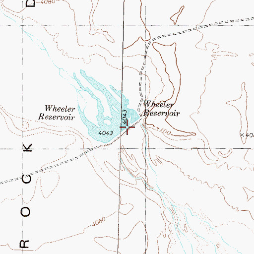 Topographic Map of Wheeler Dam, NV