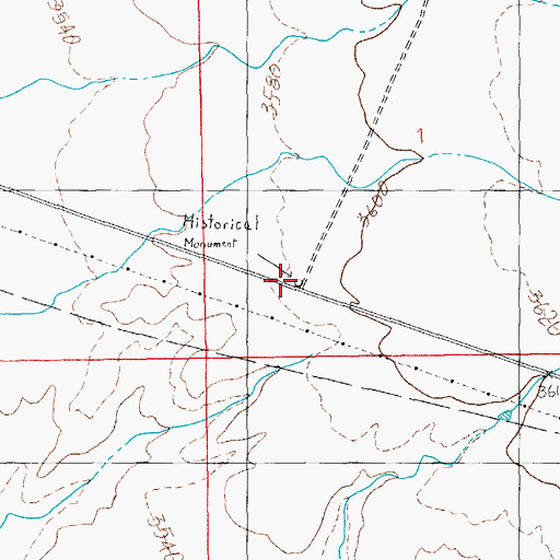Topographic Map of New Wright Monument, AZ