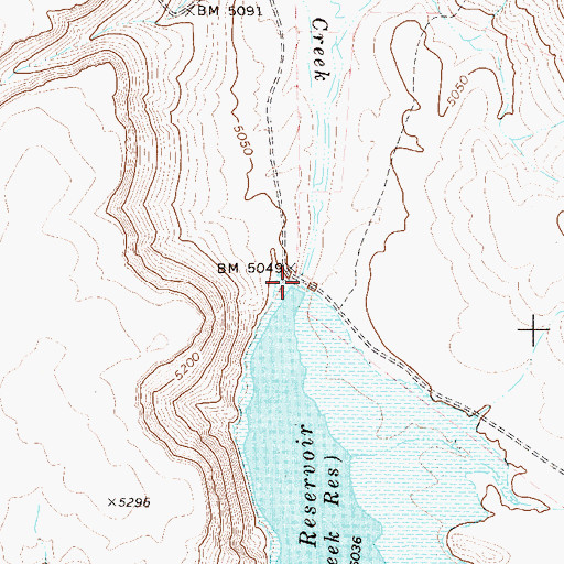 Topographic Map of Chimney Creek Dam, NV