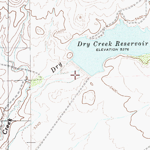 Topographic Map of Dry Creek Dam, NV