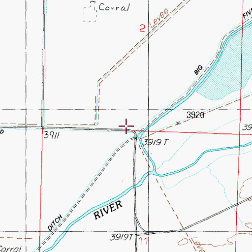 Topographic Map of Big Five Reservoir, NV