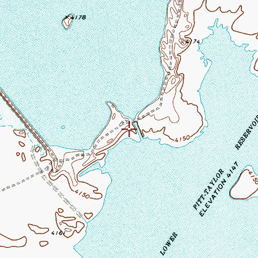 Topographic Map of Upper Pitt Taylor Dam, NV