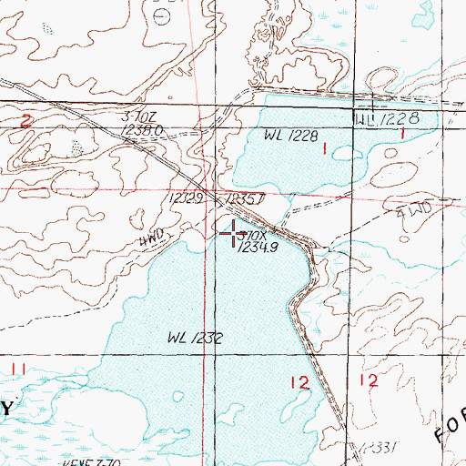 Topographic Map of Fernley Dam Number One, NV