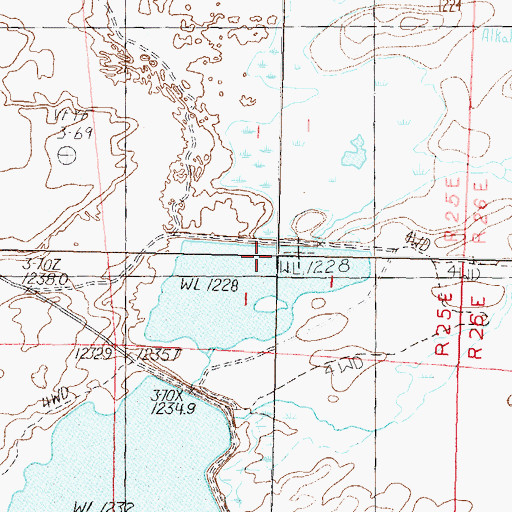 Topographic Map of Fernley Dam Number Three, NV