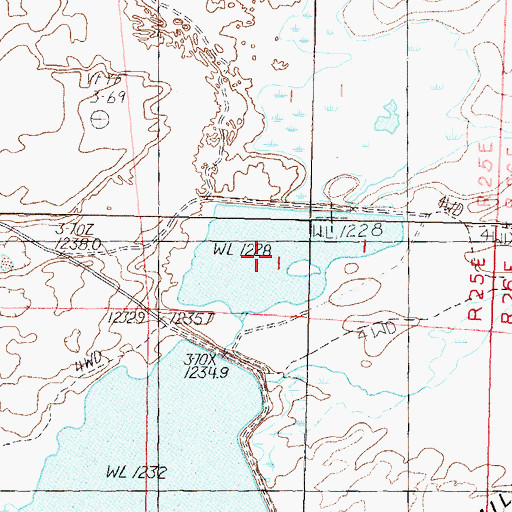 Topographic Map of Fernley Reservoir Number Three, NV