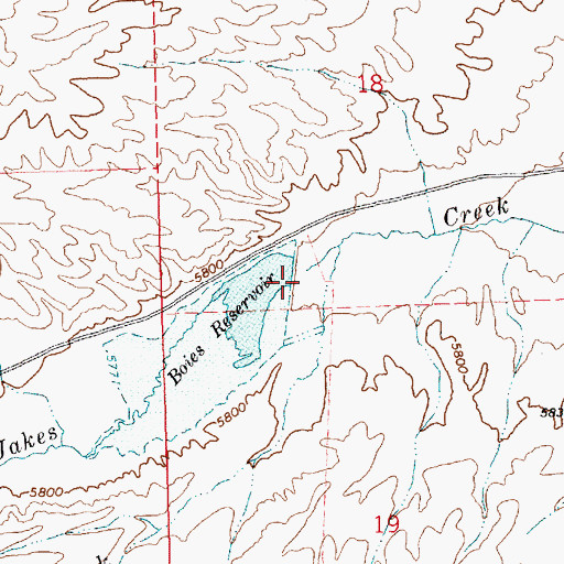 Topographic Map of Jakes Creek Dam, NV
