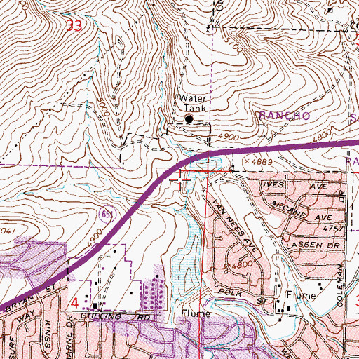 Topographic Map of East Wash Diversion Dam, NV
