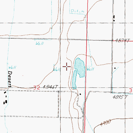 Topographic Map of Nuti Reservoir, NV