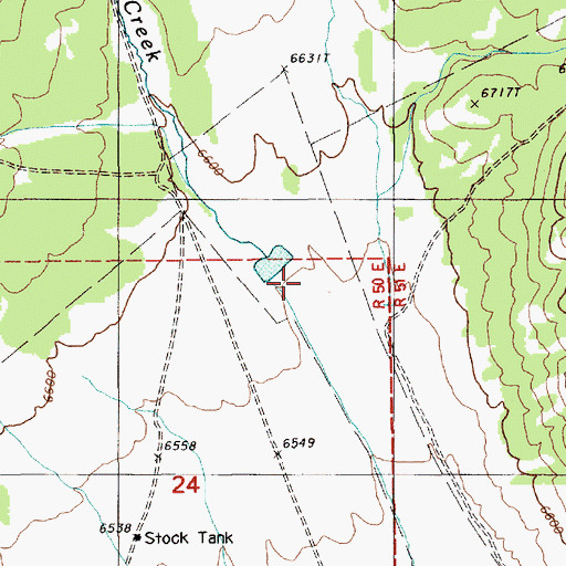 Topographic Map of Roberts Creek Dam, NV