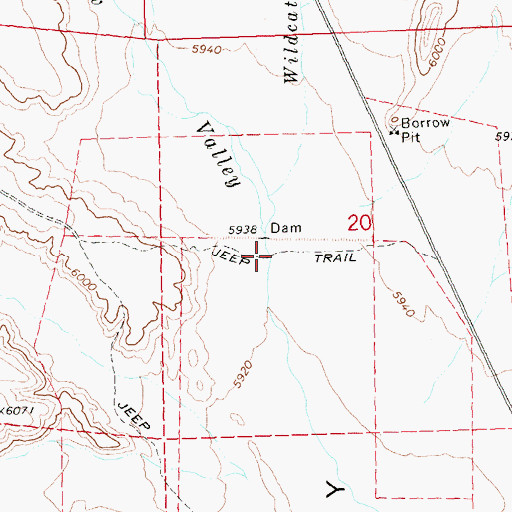 Topographic Map of Hollinger Debris Dam, NV